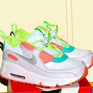 Nike Airmax 90 Toggle Neon Dead Stock Kids Shoes Size 10c New